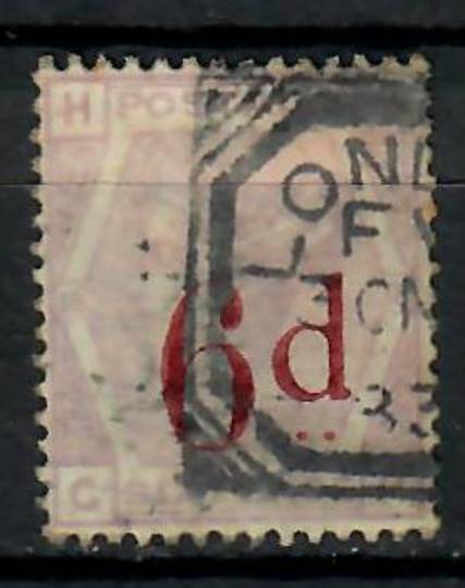 GREAT BRITAIN 1883 6d on 6d Lilac. Plate 18. Squared octagon cancel LOND. Letters HCCH. - 70598 - Used