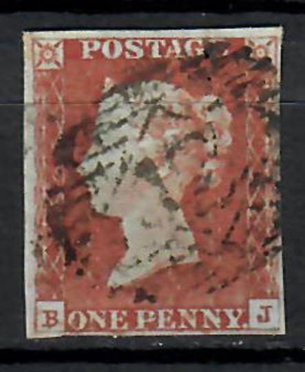 GREAT BRITAIN 1841 1d Red. Letters BJ. With recut B and squared  foot J. Nice postmark. - 70606 - Used