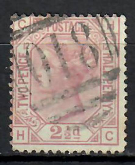 GREAT BRITAIN 1873 2½d Rosy Mauve. Plate 12. Letters CHHC. Postmark 810 in bars. Centred north west. Slightly dull corner. - 706