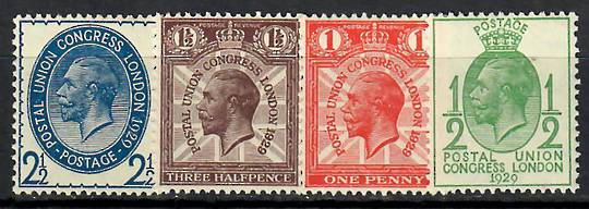 GREAT BRITAIN 1929 UPU set of four. - 70633 - LHM