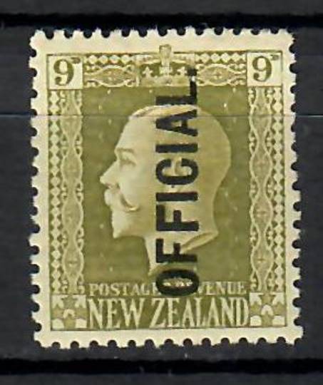 NEW ZEALAND 1915 Geo 5th Official 9d Olive. Recess. - 70644 - LHM