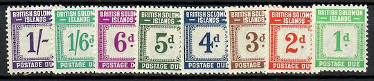 SOLOMON ISLANDS 1940 Postage Due. Set of 8. - 70657 - UHM