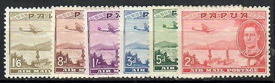 PAPUA 1939 Geo 6th Air. Set of 6. Very Lightly Hinged. - 70658 - LHM