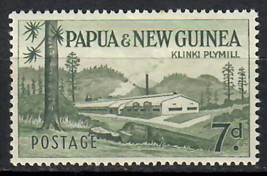 PAPUA NEW GUINEA 1958 Definitive 7d Bronze-Green. - 70660 - UHM