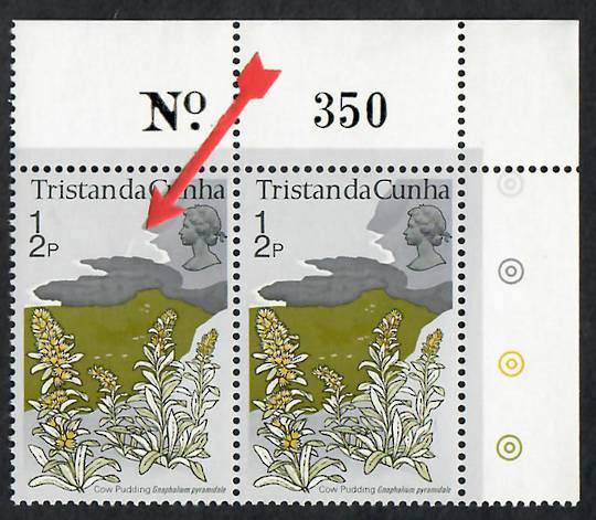 TRISTAN DA CUNHA 1972 Definitive ½p Multicoloured. Joined corner pair with full selvedge. Spar flaw. Row 1.4. - 70682 - UHM