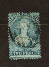 NEW ZEALAND 1862 Full Face Queen 2d Pale Blue. Watermark NZ. Perf 13 at Dunedin. Plate 1 worn. Sound copy. CP A2j (X) $NZ 300.00