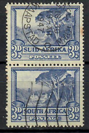 SOUTH AFRICA 1933 Definitive 3d Ultramarine. Joined pair. Identified by the late John Tommy. - 70716 - Used