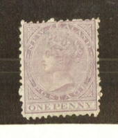 NEW ZEALAND 1874 Victoria 1st First Sideface 1d Lilac. White paper. Perf 12½. Excellent shade. Good perfs for the era. Crease on