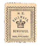 NEW ZEALAND 1890 New Zealand Railway Newspapers 1/2d Black. - 70735 - Mint