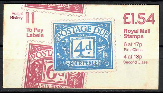 GREAT BRITAIN 1984 Booklet £1.54. Cover design Postage Dues. - 70745 - Booklet
