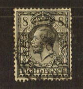 GREAT BRITAIN 1912 George 5th 8d Black/yellow-buff. Granite paper. Thin. - 70770 - FU