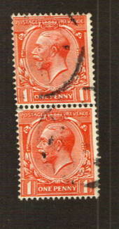 GREAT BRITAIN 1912 George 5th 1d Carmine-Red. Pair. - 70771 - Used