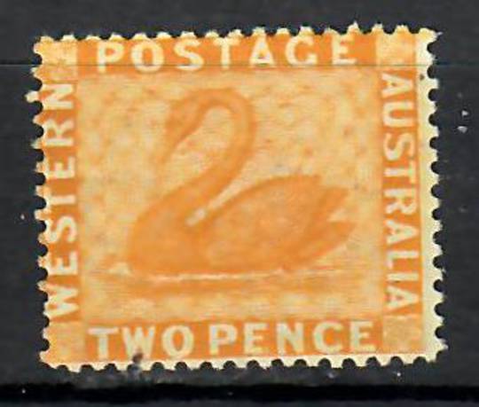 WESTERN AUSTRALIA 1882 2d Chrome-Yellow. Watermark Crown CA sideways. - 70809 - UHM