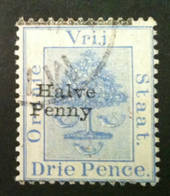 ORANGE FREE STATE 1896 Error in setting. .1/2d on 3d Ultramarine with no full stop. Fine copy. No blemishes. Lovely perfs. - 708