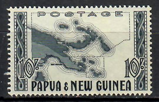 PAPUA NEW GUINEA 1952 Definitive 10/- Blue-Black. - 70840 - LHM