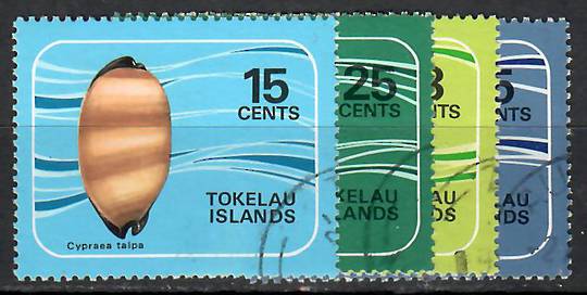 TOKELAU ISLANDS 1974 Shell of the Coral Reef. Set of 4. - 70867 - VFU