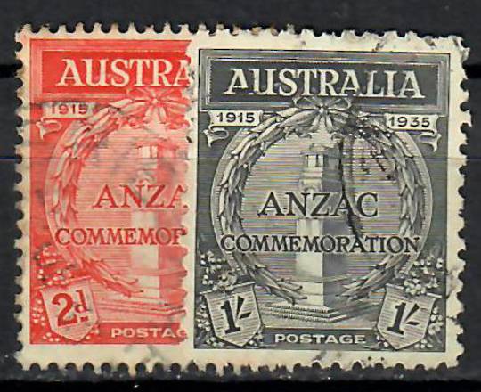 AUSTRALIA 1935 20th Anniversary of the Gallipoli Landing. Some teeth missing on the 1/- otherwise very nice. - 70869 - UHM