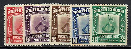ORTH BORNEO 1939 Postage Due. Set of 5. Very hard to obtain. Light tone spots. - 70871 - LHM