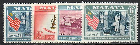 MALAYAN FEDERATION 1957 Definitives. Set of 4. Very lightly hinged. - 70879 - LHM
