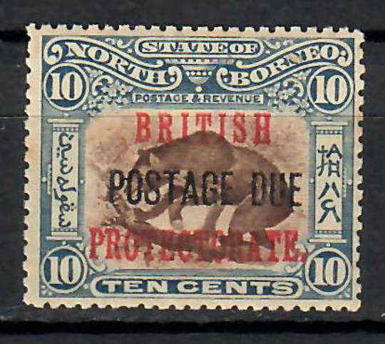 NORTH BORNEO 1902 Postage Due 10c Brown and Slate-Blue. - 70930 - UHM
