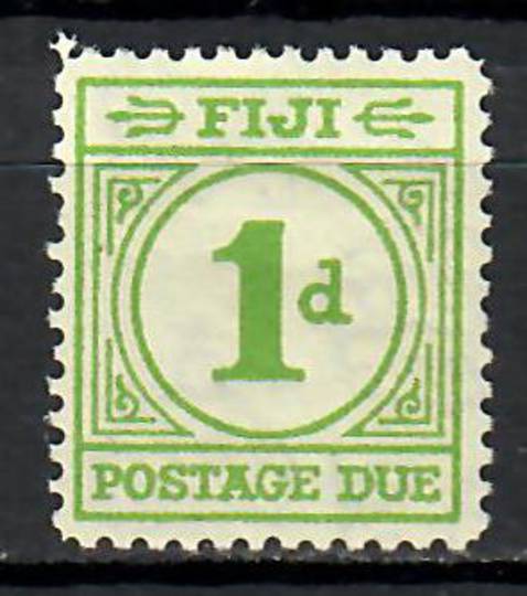 FIJI 1940 Postage Due 1d  Emerald-Green. Hinge remins but clean. No toning. - 70938 - Mint