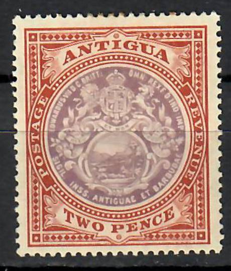 ANTIGUA 1908 Definitive 2d Dull Purple & Brown. Nice copy. Fresh & clean. No toning. - 70941 - Mint