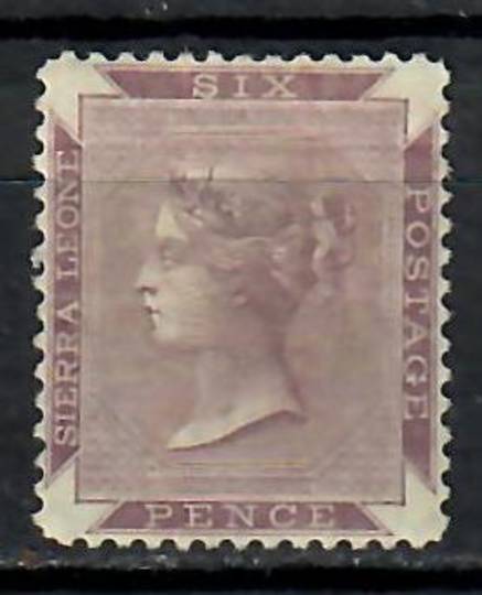 SIERRA LEONE 1859 Victoria 1st Definitive 6d Dull Purple. Has a nice appearance but the reverse is tired. - 70968 - Mint