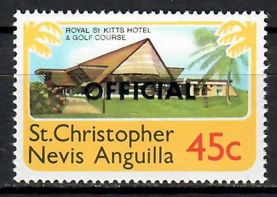 ST KITTS NEVIS ANGUILLA 1980 Official 45c Golf Course. Watermark inverted. - 70976 - UHM