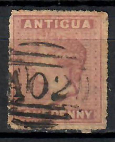 ANTIGUA 1863 1d Dull Rose. Wmk Small Star. Pmk A02. Reasonablle copy. - 70982 - Used