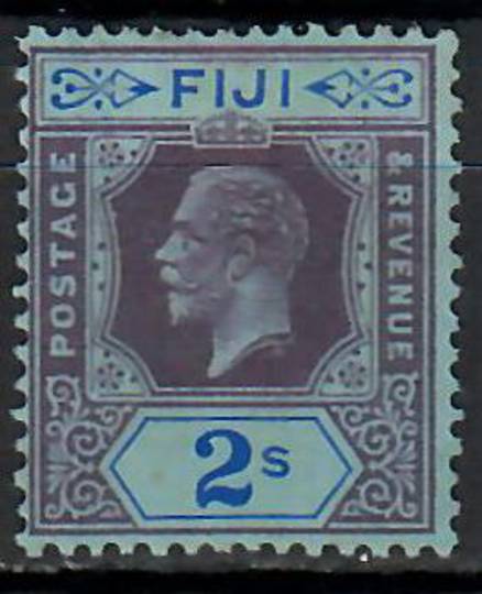 FIJI 1922 Geo 5th Definitive 2/- Purple and Blue on blue. Wmk Mult Script CA. Nice copy. - 70991 - Mint