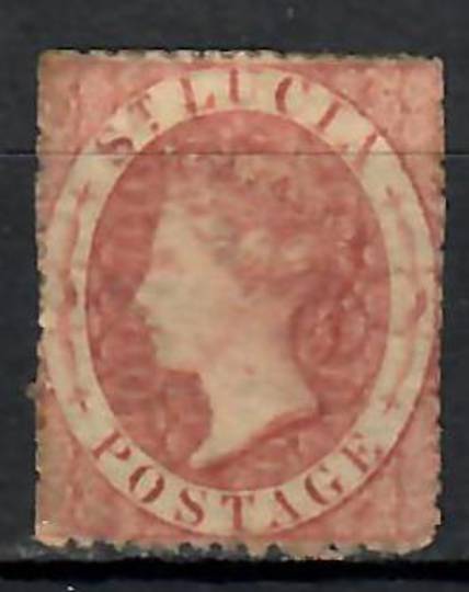 ST LUCIA 1860 Victoria 1st Definitive (1d) Rose-Red. - 70994 - Mint