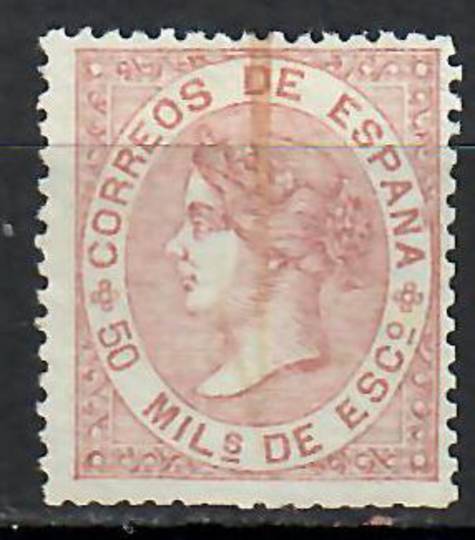SPAIN 1867 Definitive 50m Pale Brown. Nice looking copy of this stamp. - 71012 - MNG