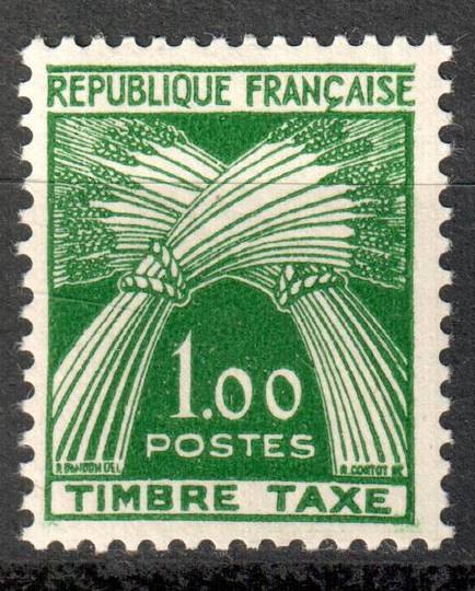 FRANCE 1960 Postage Due 1 franc Green. - 71054 - UHM