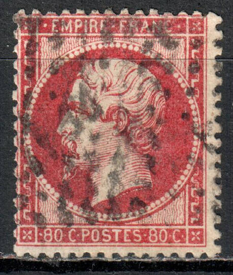 FRANCE 1862 80c Deep Rose. Good perfs. - 71057 - FU