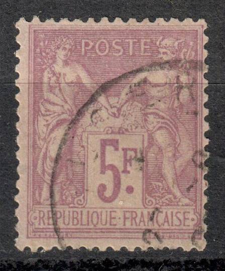 FRANCE 1876 5 francs Mauve on pale lilac. Nice copy. Good perfs. - 71069 - FU