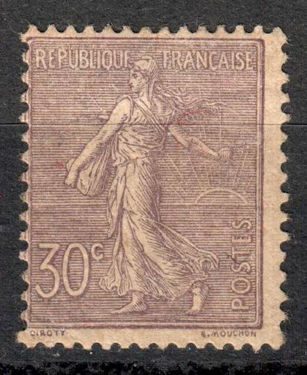 FRANCE 1903 Sower 30c Lilac. Fine  copy  with crinkly gum and hinge remain otherwise nice and clean - 71071 - Mint