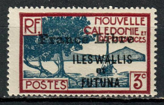 WALLIS and FUTUNA ISLANDS 1941 France Libre 3c Blue and Lake. - 71074 - LHM