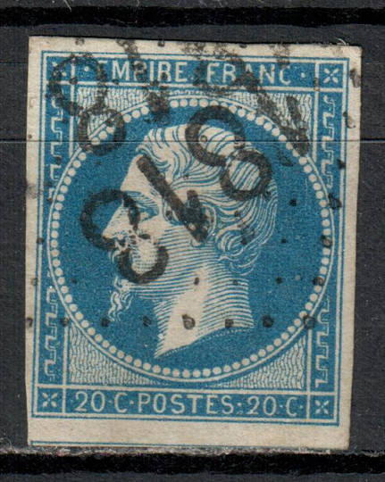FRANCE 1860 Special cancel of Lyon double strike of 1818 on SG 61 Die II. Very nice copy of this difficult cancel. - 71079 - Pos