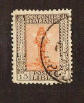LIBYA 1924 Definitive 15c Orange and Sepia. Perf 11. - 71118 - FU