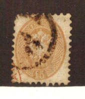 LOMBARDY and VENETIA 1864 Definitive 15s Brown. Perf 9.5. Genuine copy. Faults. - 71134 - Used