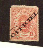 LUXEMBOURG 1875 Official 12½c Rose. Roulette. Nice copy except for the top corners. No other imperfections. - 71147 - Used