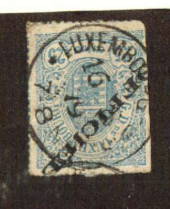 LUXEMBOURG 1875 Official 25c Blue. Cut down the left and dull corner. - 71150 - UHM