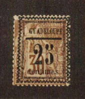 GUADELOUPE 1889 25c on 30c Cinnamon on drab. Overprint on the French Colonies Genearl Issues Type J. - 71154 - Mint