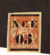 NEW CALEDONIA 1881 Surcharge 05c on 40c. Four margins. Original gum and some hinge remains. - 71158 - Mint