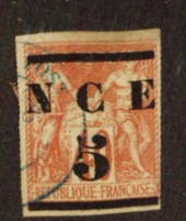 NEW CALEDONIA 1881 Surcharges 5 on 40c. Letters spaced far apart. Four margins. - 71159 - FU