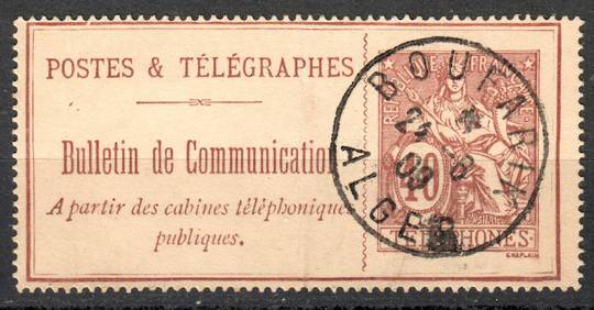FRANCE 1909 Telephone Billet. Preceded phone cards by  many decades. - 71176 - VFU