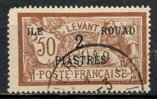 LATAKIA ROUAD ISLAND 1916 Definitive 2p on 50c Brown and Lavender. Listed flaw. Background colour omitted. - 71178 - VFU