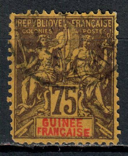 FRENCH GUINEA 1892 Definitive 75c Brown on Yellow. - 71190 - FU