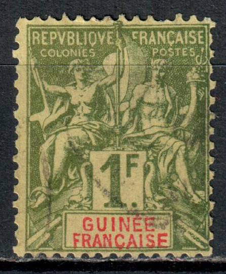 FRENCH GUINEA 1892 Definitive 1fr Olive Green. - 71201 - VFU