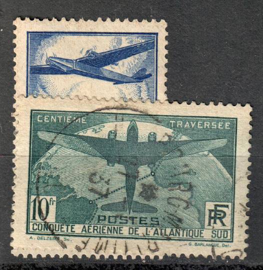 FRANCE 1936 100th Flight between France and South America. Set of 2. - 71237 - FU